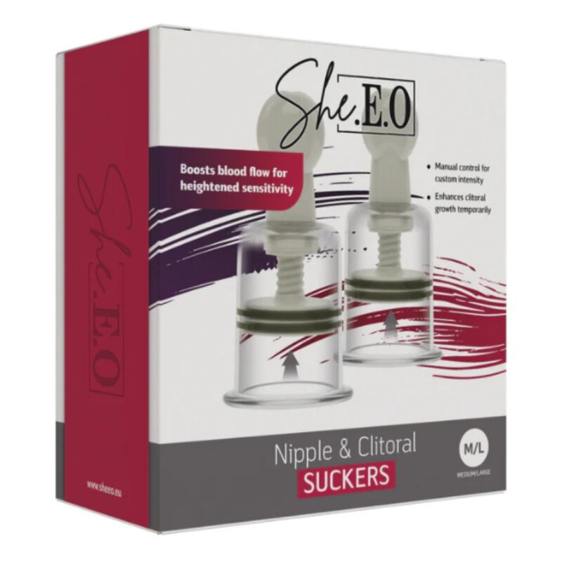 She.E.O Stimolatore Clitoride e Capezzoli M/L Body-Safe - immagine 5