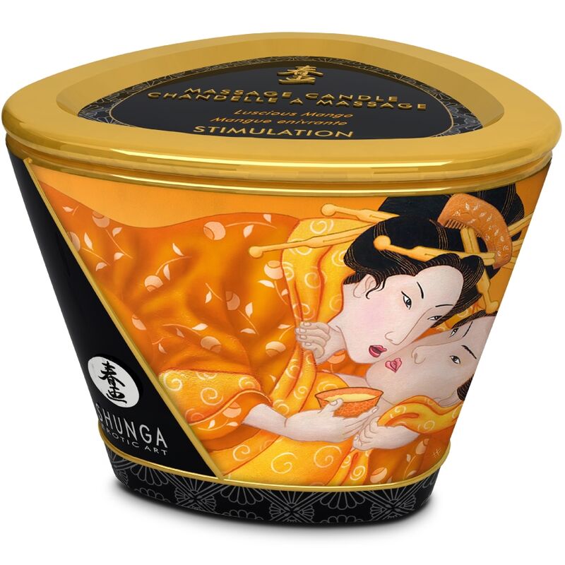 Shunga Candela da Massaggio al Mango 170ml Body-Safe Premium - immagine 3