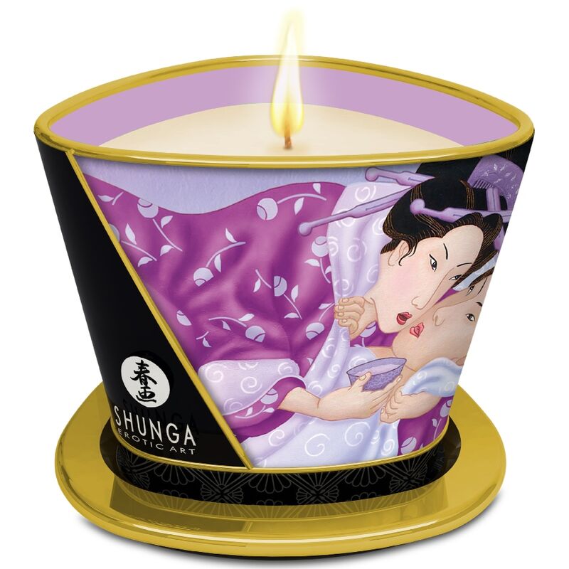 Shunga Candela da Massaggio Lavanda 170ml Premium Body-Safe - immagine 2