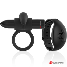 Black&Silver BurtonMe Anello Vibrante con Telecomando Premium