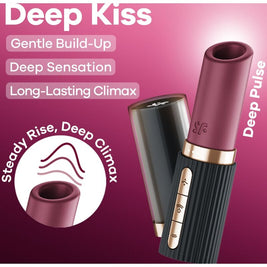 Satisfyer Deep Kiss Wave Stimolatore a Onda in Silicone Granato - immagine 8