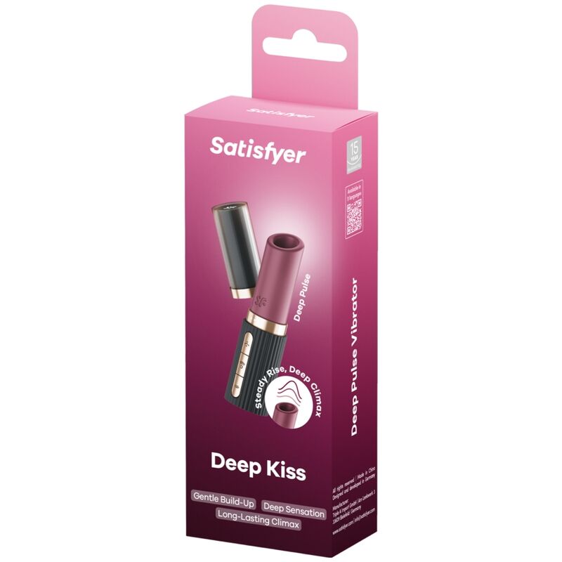 Satisfyer Deep Kiss Wave Stimolatore a Onda in Silicone Granato - immagine 6
