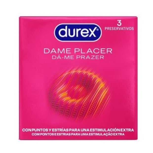 Durex Dame Placer - Preservativi Texturizzati 3 Unità