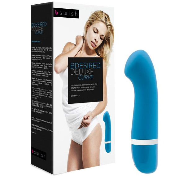 B Swish Bdesired Deluxe Curva Mini Vibratore Blu Laguna