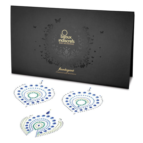 Bijoux Indiscrets Flamboyant Copricapezzoli Blu e Verde Premium