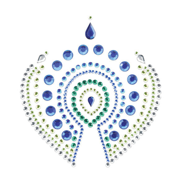 Bijoux Indiscrets Flamboyant Copricapezzoli Blu e Verde Premium - immagine 4
