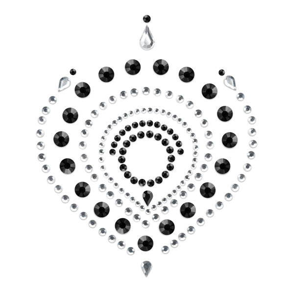 Bijoux Indiscrets Flamboyant Gioiello Intimo Adesivo Nero e Argento - immagine 2