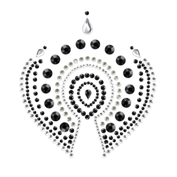 Bijoux Indiscrets Flamboyant Gioiello Intimo Adesivo Nero e Argento - immagine 3
