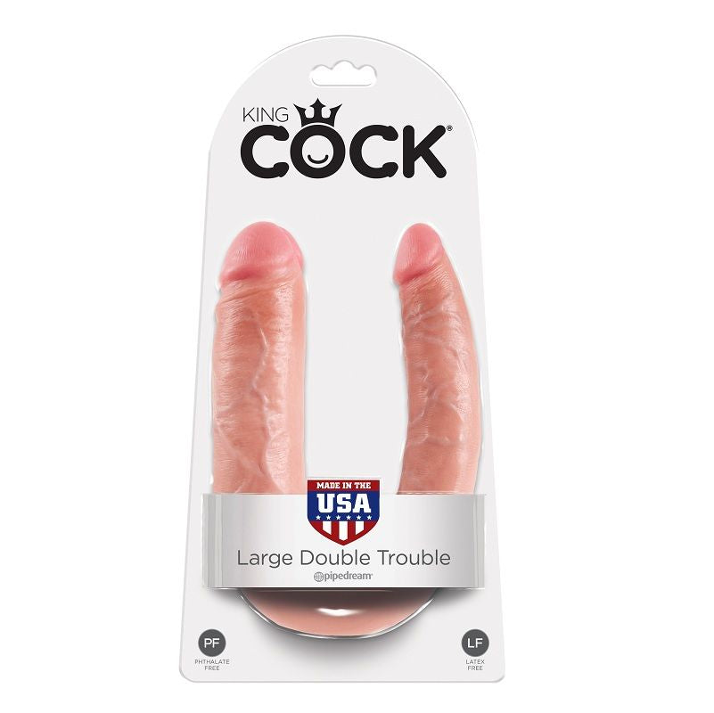 King Cock - Grande Doppio Problema A Forma Di U Carne 17,8 Cm