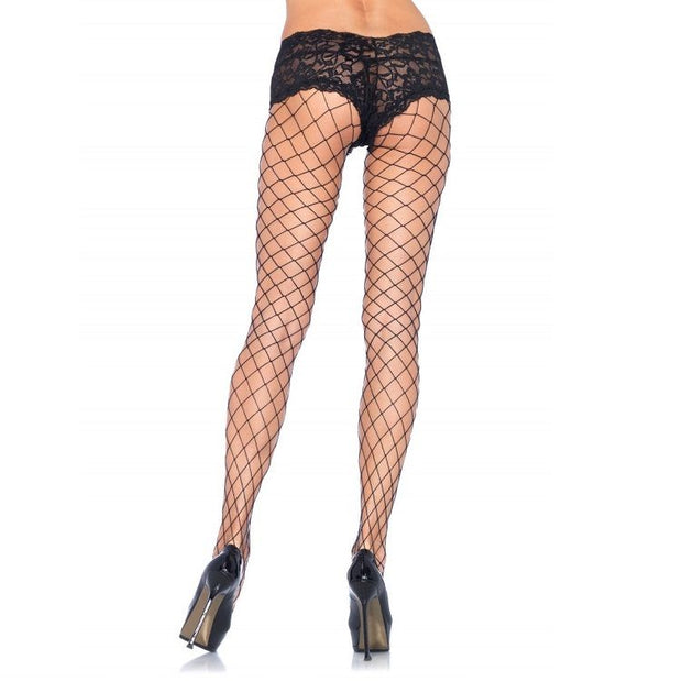 Leg Avenue - Pantaloni A Rete Con Shorts In Pizzo