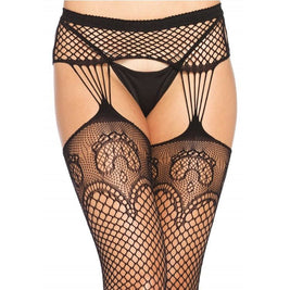 Leg Avenue - Calze A Rete Con Linee A Giarrettiera