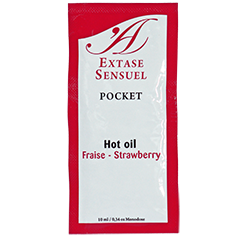 Extase Sensual Olio Stimolante alla Fragola 10ml Effetto Calore