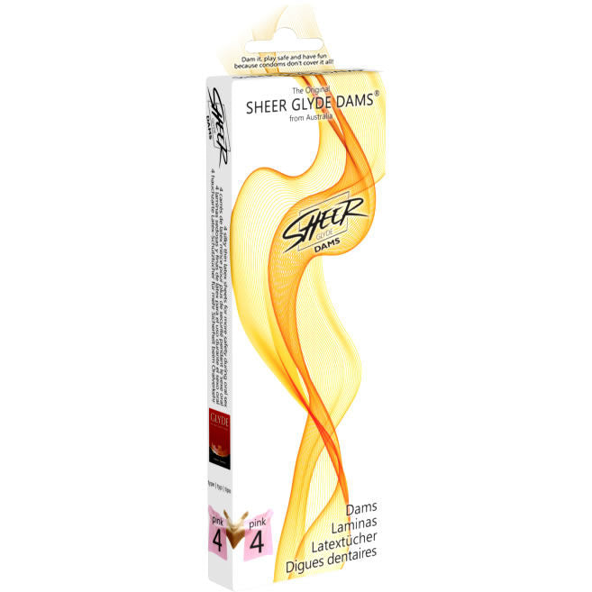 Sheer Glyde - Dams Laminas Latex Sesso Orale Fragola