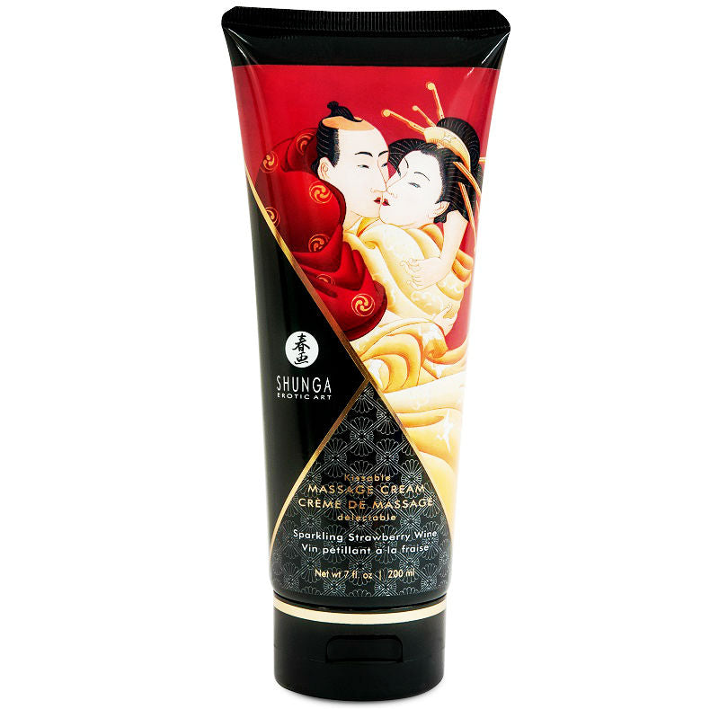 Shunga Crema Massaggio Fragola e Champagne 200ml Premium