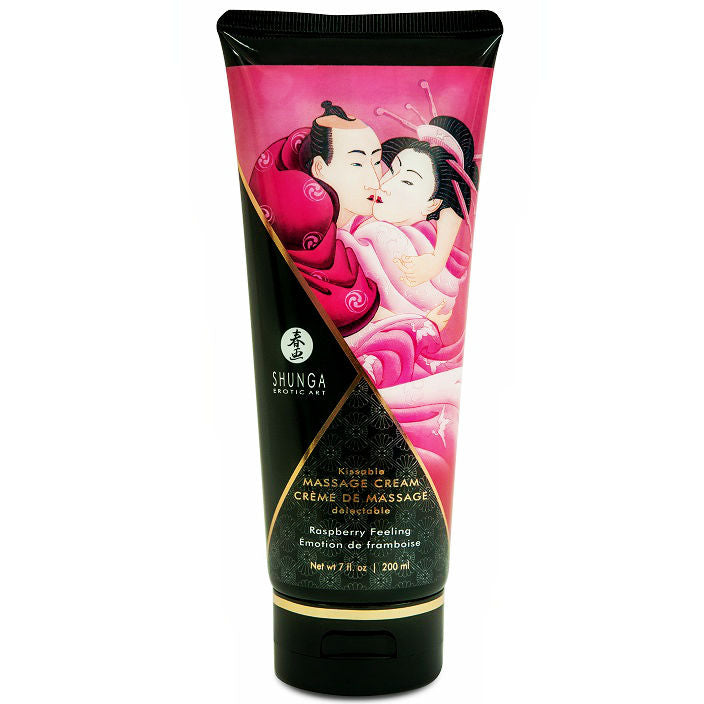 Shunga Crema da Massaggio al Lampone 200ml Body-Safe