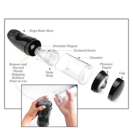 EXTREME TOYZ - PDX MEGA BATOR USB MASTURBATORE MASCHIO VAGINA BIANCO