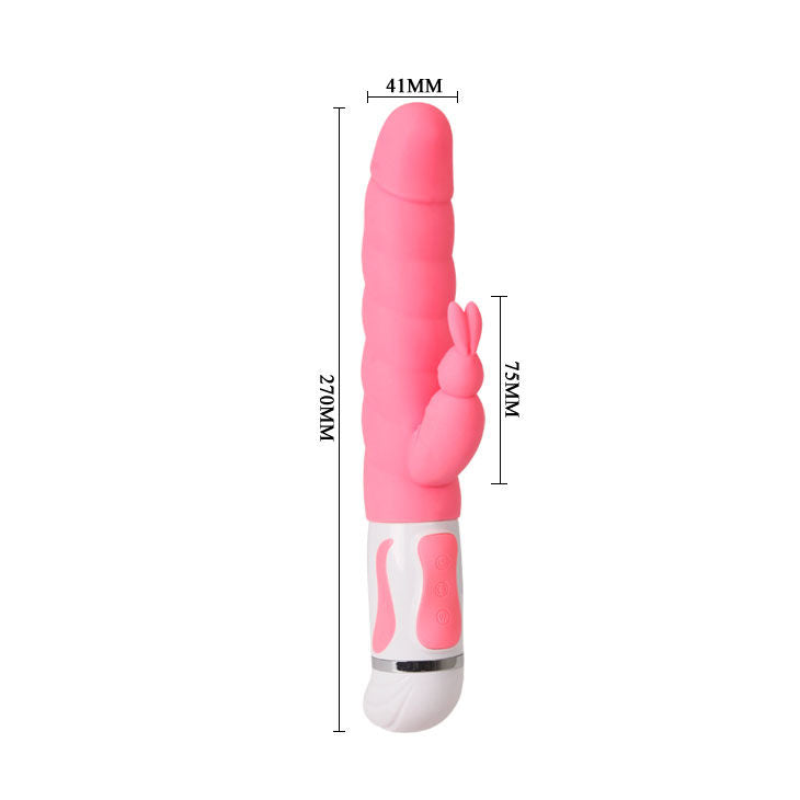 Intense Smart Steven Vibratore Rabbit Rosa in Silicone Premium - immagine 3