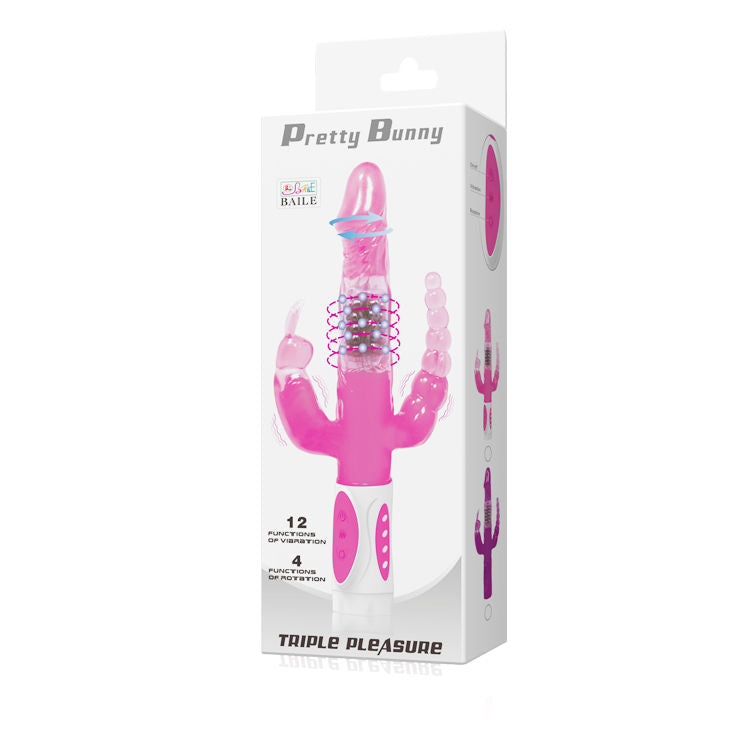 Baile - Pretty Bunny Rotatore Vibratore Triplo