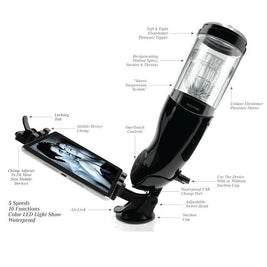 EXTREME TOYZ - MASTURBATORE MASCHILE USB PDX MEGA BATOR ANO NERO