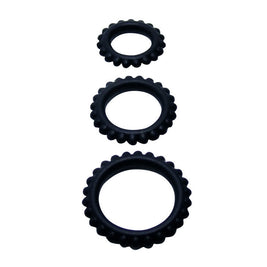 Baile - Titan Set 3 Pezzi Anello Per Il Pene Nero 2,8 + 2,4 + 1,9 Cm