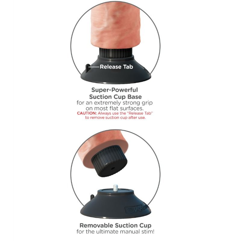 King Cock Dildo Vibratore Premium 23 cm Effetto Realistico - immagine 4
