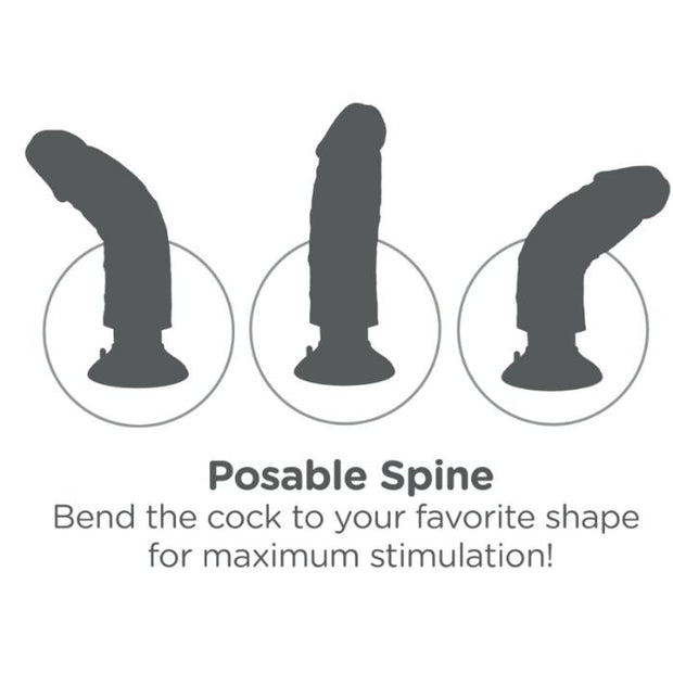 King Cock - Cazzo Vibrante 23 Cm Carne