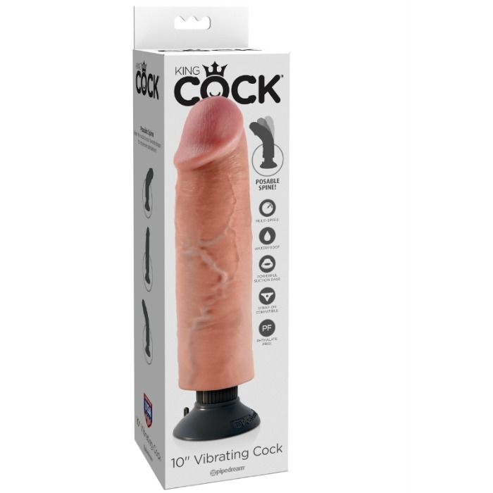 King Cock - Cazzo Vibrante 25,5 Cm Carne