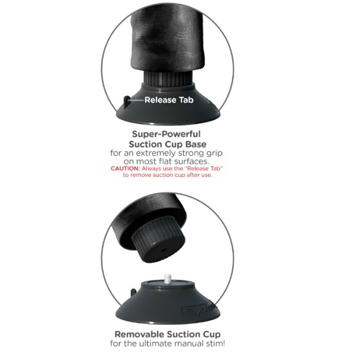 King Cock - Fallo Vibrante 23 Cm Con Palle Nero