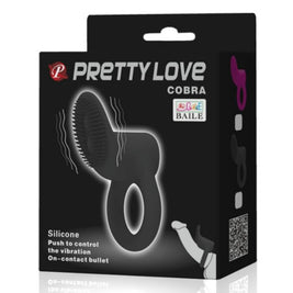 PRETTY LOVE - COBRA ANELLO VIBRATORE NERO