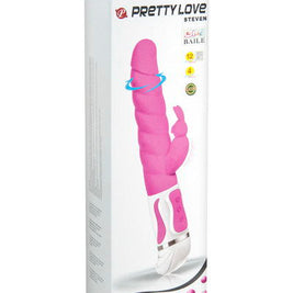Intense Smart Steven Vibratore Rabbit Rosa in Silicone Premium - immagine 7