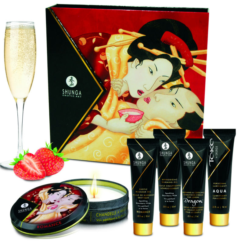 Shunga Kit Segreto Geisha Fragole e Champagne Premium - immagine 3