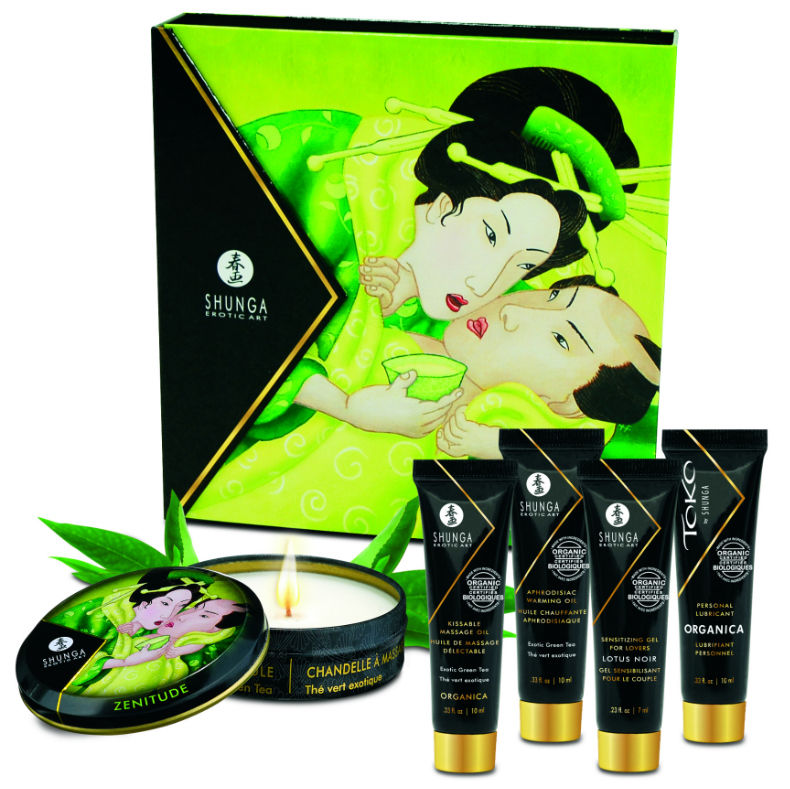 Shunga Kit Tè Verde Biologico Geisha Segreto per Massaggio - immagine 3