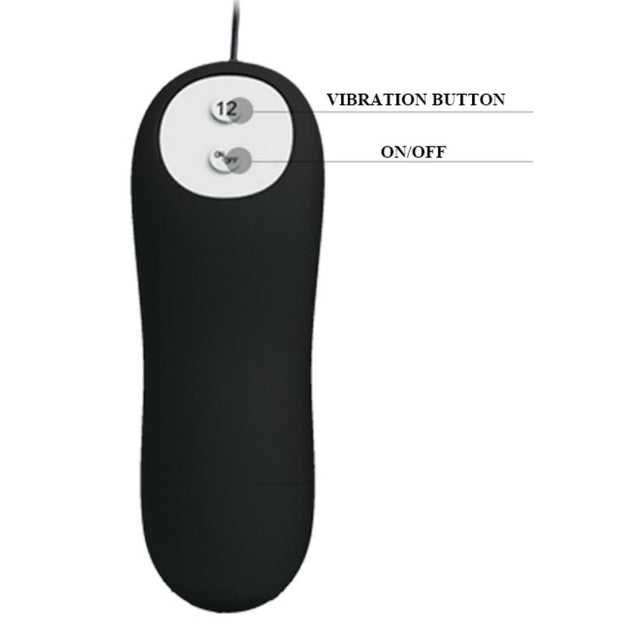 Pretty Love - Plug Anale In Silicone Con Ancora 12 Modalità Di Vibrazione Nero