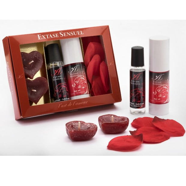 Extase Sensual Kit Massaggio Romantico Petto Rosso | Syriox - immagine 2