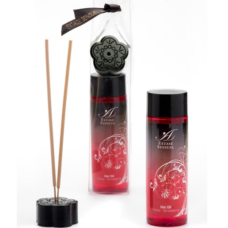 Extase Sensual Olio Riscaldante Fragola 100ml Premium - immagine 2