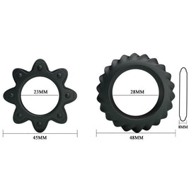 Baile - Kit 2 Anelli In Silicone Fioriti