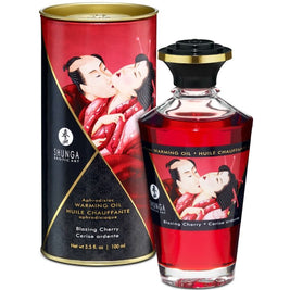 Shunga Olio da Massaggio Effetto Calore Ciliegia 100ml