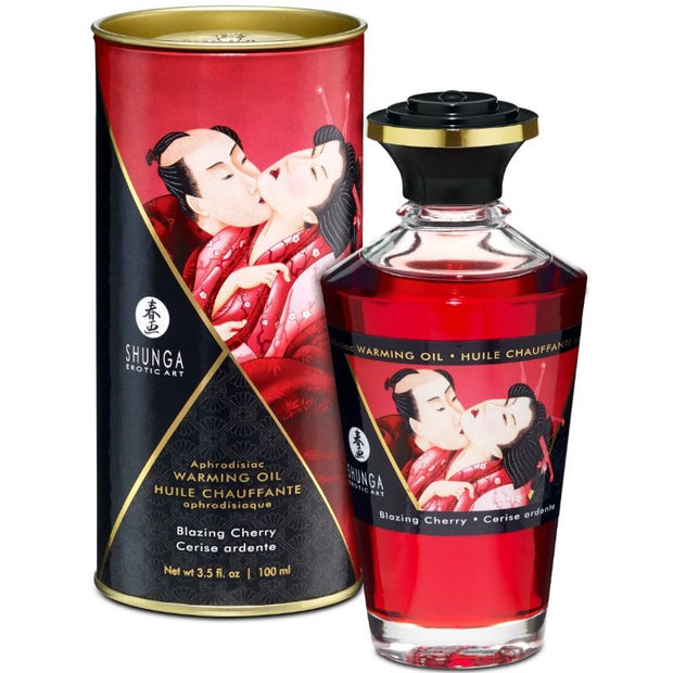 Shunga Olio da Massaggio Effetto Calore Ciliegia 100ml