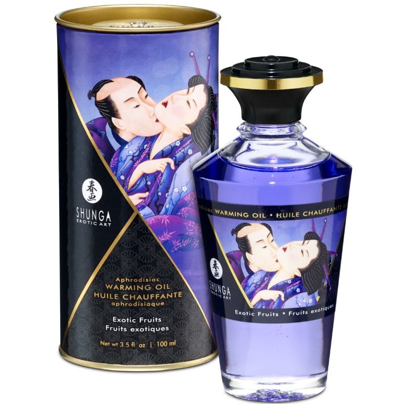 Shunga Olio da Massaggio Effetto Calore Frutta Esotica 100ml