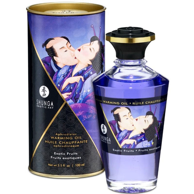 Shunga Olio da Massaggio Effetto Calore Frutta Esotica 100ml
