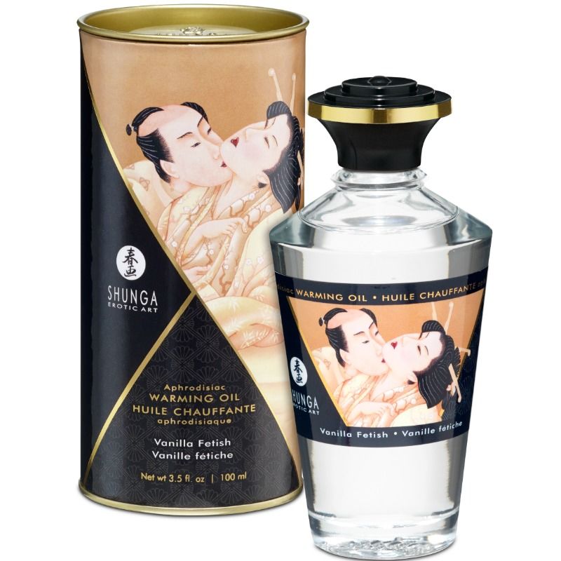 Shunga Olio da Massaggio Effetto Caldo Vaniglia 100ml Premium