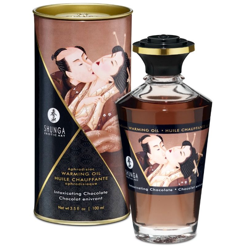 Shunga - Olio Da Massaggio Effetto Calore Gusto Cioccolato Intenso 100 Ml
