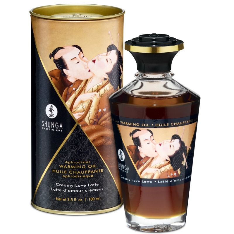 Shunga Olio da Massaggio Effetto Calore Creamy Love Latte 100ml