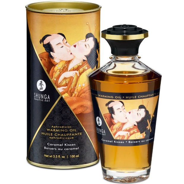Shunga Olio da Massaggio Effetto Calore Caramello 100ml