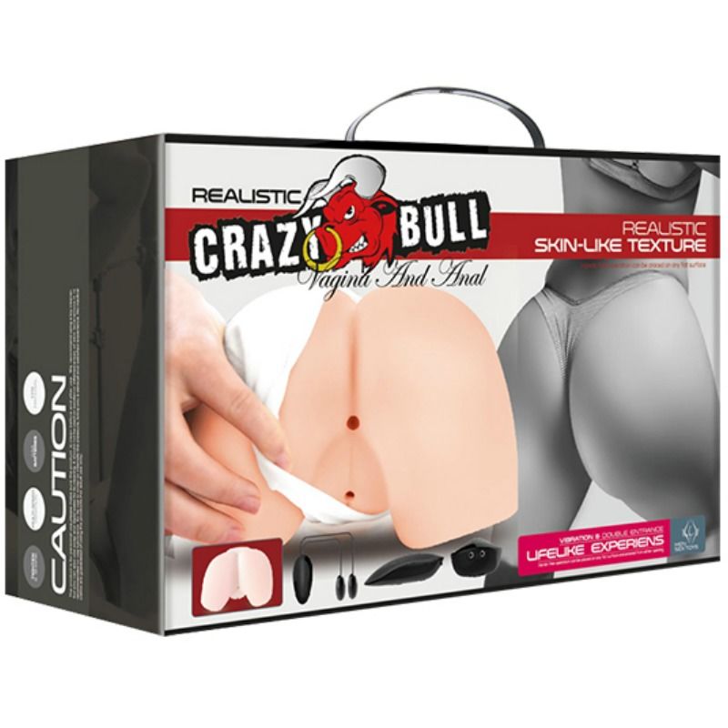 Masturbatore Premium CRAZY BULL con Vibrazione Body-Safe
