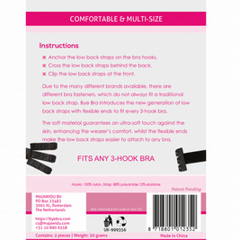 Bye-Bra - Adattatore Per Reggiseno Con Schiena Aperta Nero E Bianco