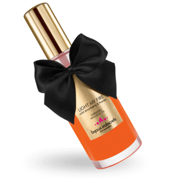 Bijoux Indiscrets Olio Massaggio Effetto Caldo Fragola 100ml