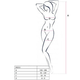 Passion - Bodystocking Donna Bs013 Bianco Taglia Unica