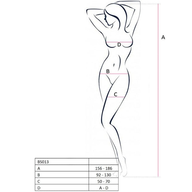 Passion - Bodystocking Donna Bs013 Bianco Taglia Unica