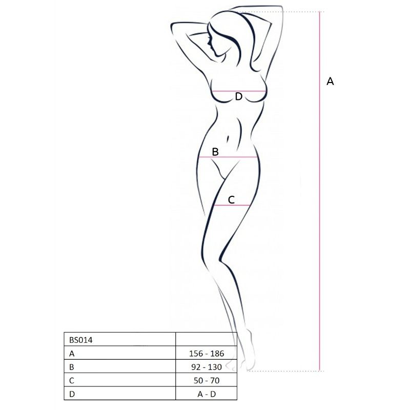 Passion - Bodystocking Rosso Donna Bs014 Taglia Unica